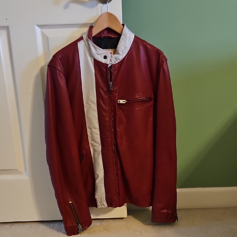Red and White Men's Jacket